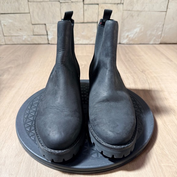 Thursday Boot Co Legend Matte Black Leather Chelsea Boots Womens 9 Lug Sole - Picture 2 of 6